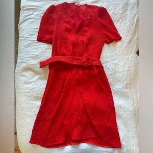 Elegant Red Wrap Dress